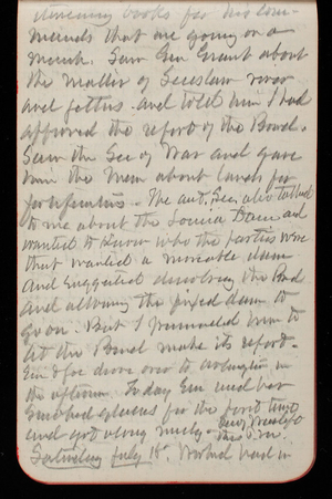 Thomas Lincoln Casey Notebook, May 1891-September 1891, 60, [illegible] books for his com-