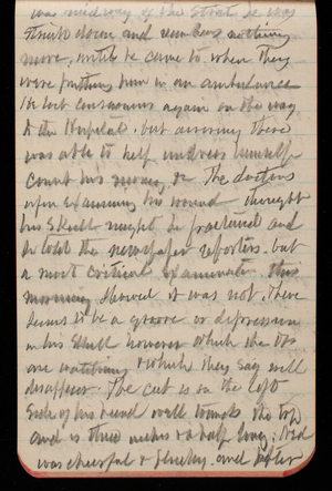 Thomas Lincoln Casey Notebook, May 1893-August 1893, 72, was midway up the street he was