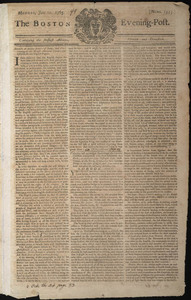 The Boston Evening-Post, 10 June 1765