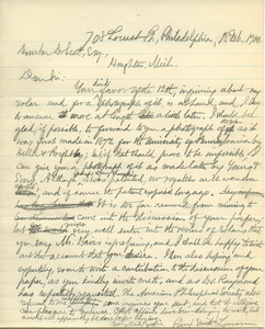 Letter from Benjamin Smith Lyman to Dunbar D. Scott