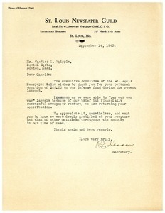 Letter from R. E. Hannon to Charles L. Whipple