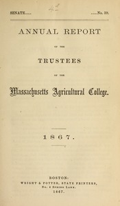Annual report of the Trustees of the Massachusetts Agricultural College