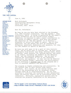 Letter from Carole A. Oglesby to Mark H. McCormack