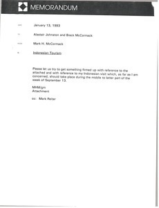 Memorandum from Mark H. McCormack to Alastair Johnston and Breck McCormack