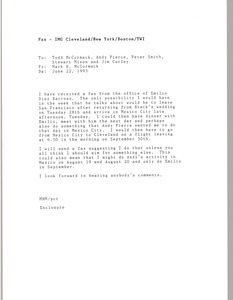 Fax from Mark H. McCormack to Todd McCormack, Andy Pierce, Peter Smith, Steward Mison and Jim Curley