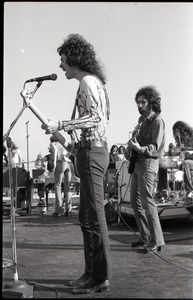 Hollywood Speedway Rock Festival: Wet Willie in performance, Jack Hall (bass) and Rick Hirsch (guitar)