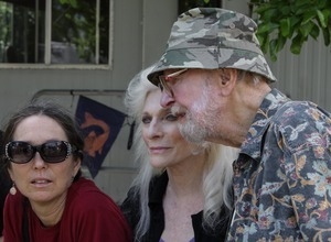 Pete Seeger with Judy Collins and Tinya Seeger at the Clearwater Festival