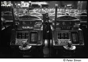 Slot machines in a casino