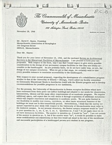 Letter from John W. Ryan to David P. Hayes