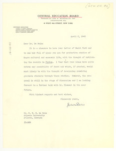 Letter from Jackson Davis to W. E. B. Du Bois