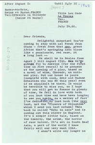 Letter from Edita Norris to W. E. B. Du Bois