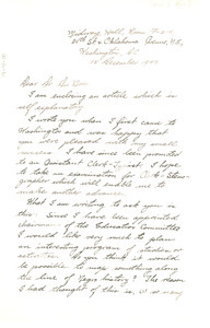 Letter from Emma L. Piper to W. E. B. Du Bois