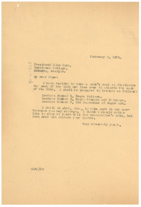 Letter from W. E. B. Du Bois to Atlanta University