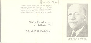 Negro freedom...