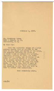 Letter from W. E. B. Du Bois to Stansbury Boyce