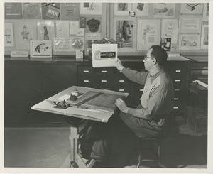 An ICD client at work in the art workshop
