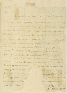 Letter from John P. Batchelder to Erasmus Darwin Hudson