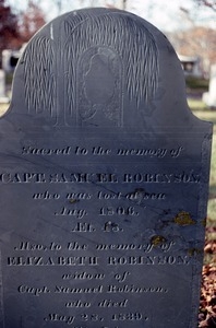 Evergreen Cemetery (Portland, Me.) gravestone: Robinson, Samuel (d. 1806)
