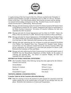 City Council meeting minutes