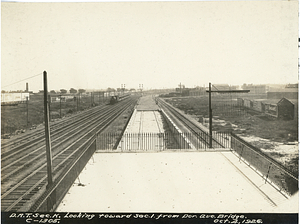 Looking toward section one from Dorchester Avenue bridge