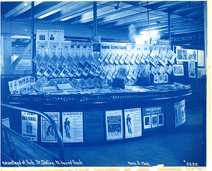 Newsstand at Park Street Station, northbound track