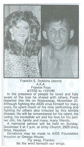 Franklin E. Dobbins aka Frankie Foxx