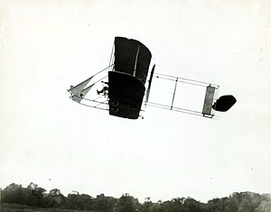 Harry Atwood flying first New England air mail delivery