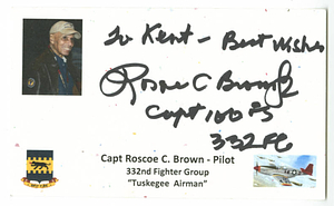 Postcard from Captain Roscoe C. Brown