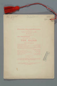 This souvenir is presented in commemoration of the 100th performance of Mr. Wm. Young's comedy, in 4 acts, entitled the Rajah : Tuesday, September 11, 1883