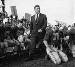 Football Coach on sideline, 1957