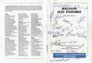 Williams Jazz Ensemble Signed Program