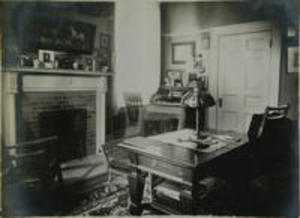 Study in the Sigma Phi fraternity house, 1909