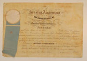 John Benjamin Gale's Williams College diploma, 1842