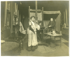 Ruth Payne Burgess and John W. Burgess in New York studio