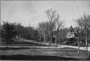 View of Amherst Town Common looking north