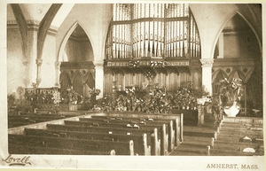 Interior of First Congregational Church in Amherst