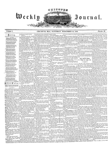 Chicopee Weekly Journal, November 19, 1853