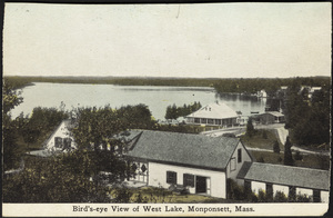 Bird's-eye View of West Lake, Monponsett, Halifax, Massachusetts