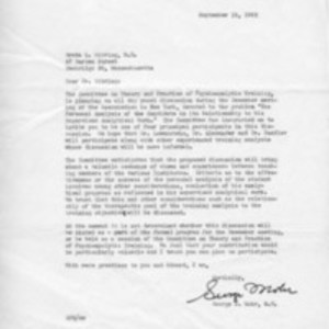 Letter from George J. Mohr