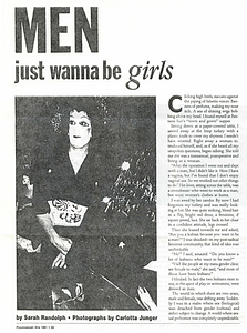 Men Just Wanna Be Girls (Provincetown Arts Magazine 1991)