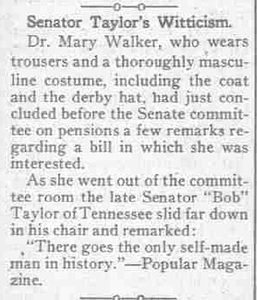 Senator Taylor's Witticism