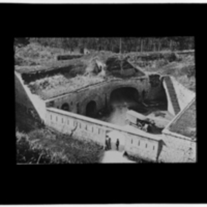 Overhead view of military fortification