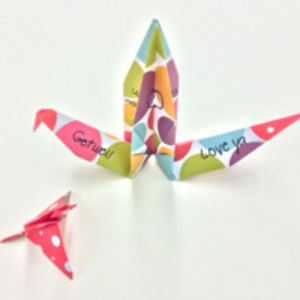 Paper crane messages