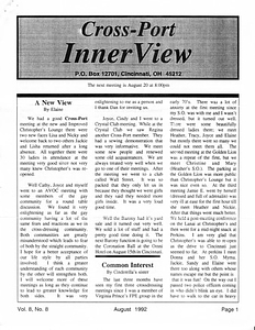 Cross-Port InnerView, Vol. 8 No. 8 (August, 1992)