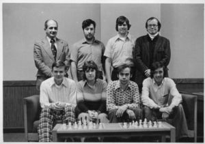 Members of Suffolk University's Chess Club, 1976