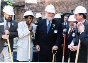 Groundbreaking ceremony at the Abiel Smith School, 1990s