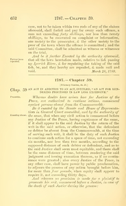 1787 Chap. 0059 An Act In Addition To An Act, Intitled, "An Act For Rendering Processes In Law Less Expensive."
