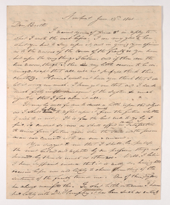 Sidney Brooks letter to Obed Brooks, 1841 June 19