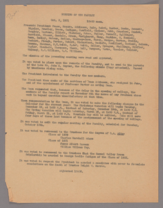 Amherst College faculty meeting minutes 1931/1932