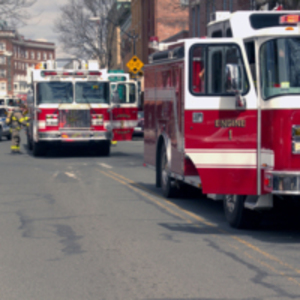 Firefighters at the ready